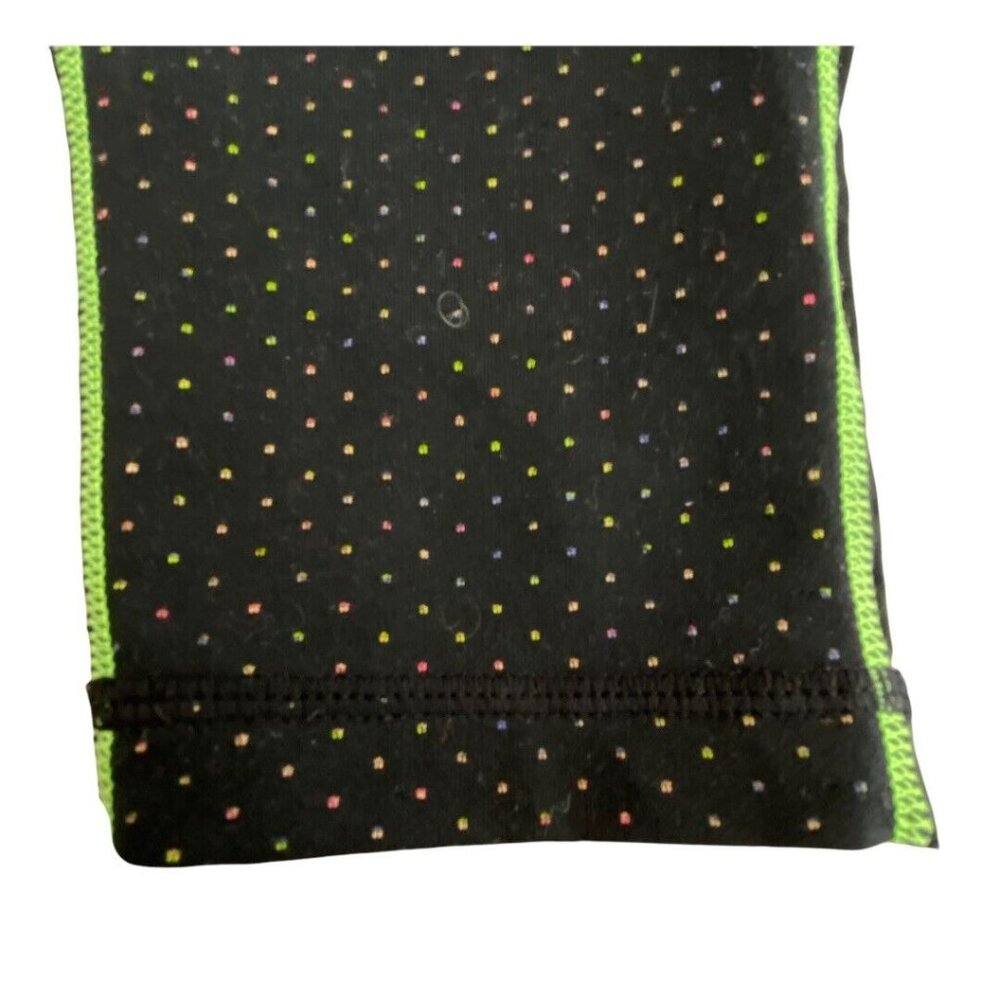 Zella Athletic Womens L Athletic Leggings Pants Polka Dots Black Mesh Back Leg - Picture 10 of 12